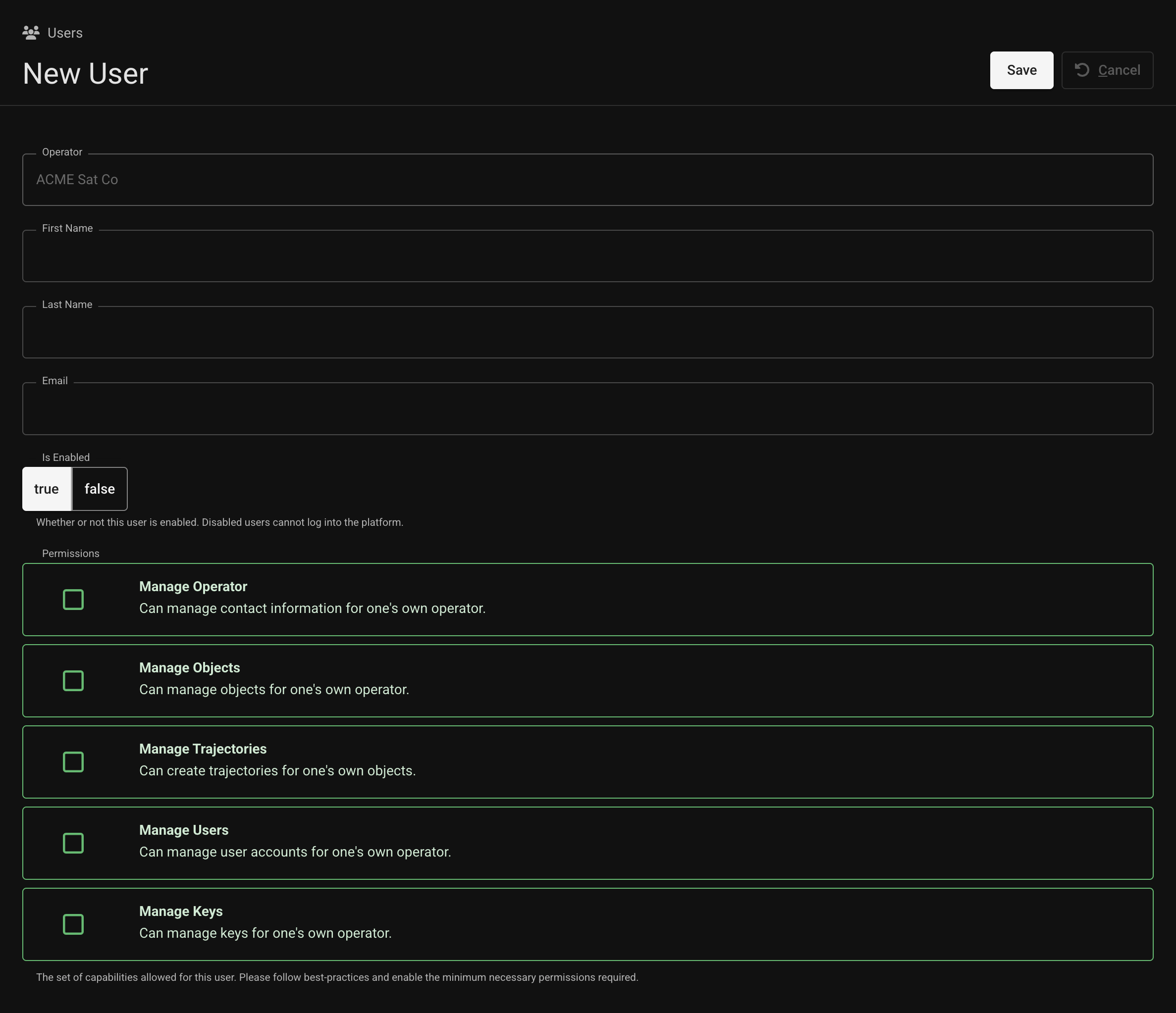User Page
